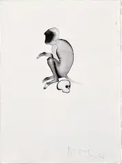 Study for Kolathar`s `Drona` by Atul Dodiya, Watercolour on paper, offered Dec 2010