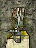Broken Head by F. N. Souza, Oil on board, offered Sep 2010