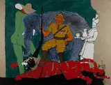 Untitled by M. F. Husain, Acrylic on canvas, offered Sep 2010