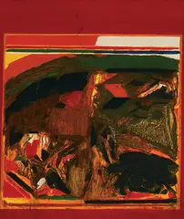 Untitled by S. H. Raza, Acrylic on canvas pasted on board, sold Sep 2010