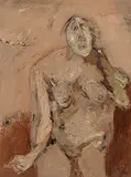 Untitled by Tyeb Mehta, Oil on board, sold Sep 2010