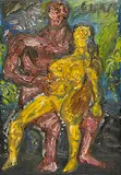 Lovers by F. N. Souza, Oil on board, sold Sep 2010