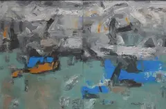 Untitled by K. M. Adimoolam, Oil on canvas, sold Sep 2010