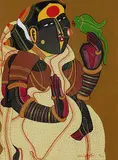 Untitled by Thota Vaikuntam, Acrylic on canvas board, sold Sep 2010