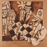 Untitled by M. F. Husain, Acrylic on canvas, sold Jun 2010