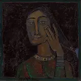 Untitled by F. N. Souza, Oil on board, sold Jun 2010