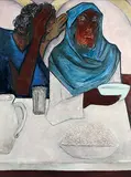 Who Is It? by Krishen Khanna, Oil on canvas, sold Jun 2010