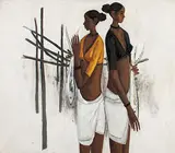 Untitled by B. Prabha, Oil on canvas, sold Jun 2010