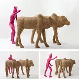 Pink Rider by Arunkumar H G, Fiberglass, straw dust and automotive paint, offered Jun 2010