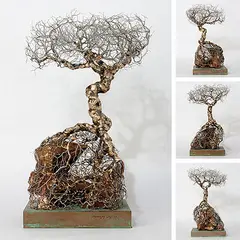 Untitled by Dhananjay Singh, Bronze,copper and stainless steel wire, sold Jun 2010
