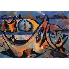 Driftwood Fantasy by Erle Loran, 1950, watercolor and gouache, sold May 2026
