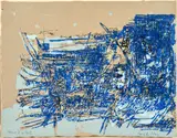Paysage by Maria Helena Vieira da Silva, 1959, Sérigraphie en 5 couleurs sur papier à la forme crème, sold Jun 2023