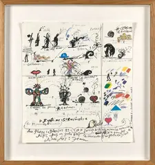 Sans titre by Jean Tinguely, circa 1979-83, Technique mixte et collage sur papier, sold Jun 2023