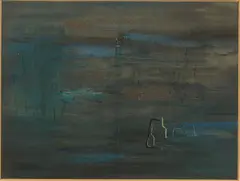 Sans titre by Bernard Saby, circa 1953, Gouache sur papier, sold Jun 2023