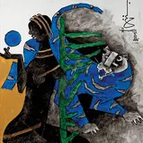 Untitled by M. F. Husain, Acrylic on board, offered Jun 2010