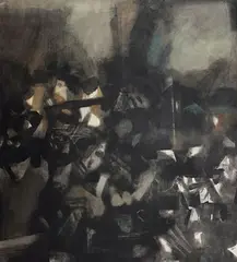 La Provence Noire by S. H. Raza, Acrylic on canvas, sold Jun 2010