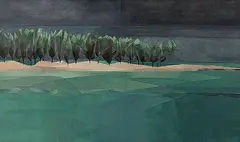 The Casuarina Line I by Jehangir Sabavala, Acrylic on canvas, sold Jun 2010
