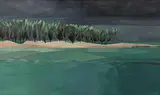 The Casuarina Line I by Jehangir Sabavala, Acrylic on canvas, sold Jun 2010