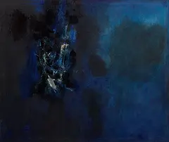 Reflections by S. H. Raza, Oil on canvas, sold Jun 2010