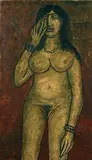 Untitled by F. N. Souza, Oil on canvas, sold Jun 2010