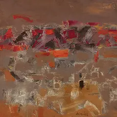 Untitled by K. M. Adimoolam, Oil on canvas, sold Jun 2010