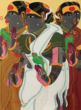 Untitled by Thota Vaikuntam, Acrylic on canvas, sold Jun 2010