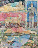 Reverie by Sakti Burman, Oil on canvas, sold Jun 2010