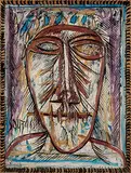 Head by F. N. Souza, Oil on board, sold Mar 2010