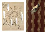 Rain - II by Anju Dodiya, Mixed media on handmade paper and screen print on fabric, sold Mar 2010