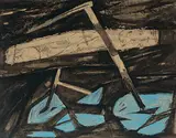 Untitled by Ram Kumar, Watercolour and pastel on paper, sold Mar 2010