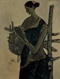 Untitled by B. Prabha, Oil on canvas, sold Mar 2010