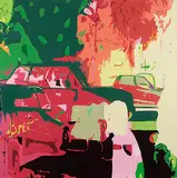 A Flutter in Suburb by George Martin, Acrylic on canvas, sold Mar 2010