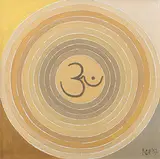 Om by S. H. Raza, Acrylic on canvas, sold Mar 2010
