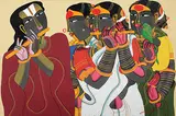 Untitled by Thota Vaikuntam, Acrylic on canvas, sold Mar 2010