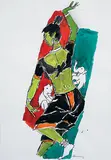 Untitled by M. F. Husain, Watercolour and ink on paper, sold Dec 2009