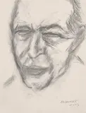 Untitled by Akbar Padamsee, Pencil on paper, sold Dec 2009