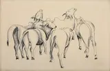 Untitled by Manjit Bawa, Charcoal on paper, sold Dec 2009