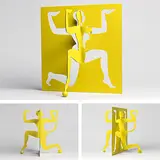 Spatial Diagram 04: Golden Yellow by Dhruva Mistry, Stainless steel and paint, sold Dec 2009