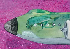 Diver for Coustau / Penitance for Non Bathers by Anandajit Ray, Watercolour and gouache on paper, offered Dec 2009