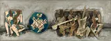 Untitled by M. F. Husain, Oil on canvas, sold Dec 2009
