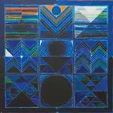 Germination Blue by S. H. Raza, Acrylic on canvas, offered Dec 2009