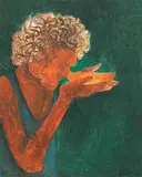Study for Emmaus by Krishen Khanna, Oil on canvas, sold Dec 2009