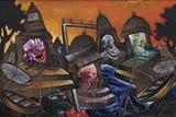 Untitled by Manu Parekh, Acrylic and dry pastels on board, sold Dec 2009