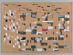 Art Cage by Anandajit Ray, Mixed media and collage on board, sold Dec 2009