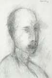 Untitled by Akbar Padamsee, Charcoal on paper, sold Dec 2009