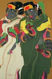 Untitled by Thota Vaikuntam, Oil on canvas, sold Dec 2009