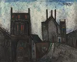 Old City Landscape by F. N. Souza, Oil on board, sold Sep 2009