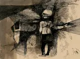 Untitled by Ganesh Pyne, Watercolour and ink on paper, sold Sep 2009