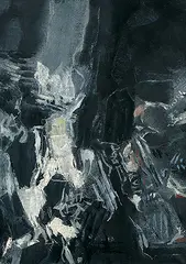 Cascade by S. H. Raza, Acrylic on canvas, sold Sep 2009