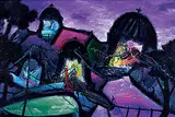 Night Landscape (Banaras) by Manu Parekh, Acrylic on canvas, sold Sep 2009